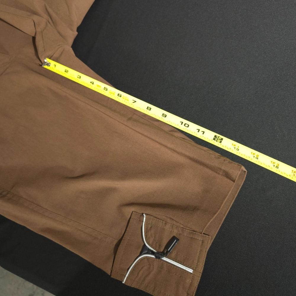JAMIE SADOCK Cropped Capri Athletic Shorts Pants Womens Sz 8 Brown Khaki Nylon - Picture 5 of 13